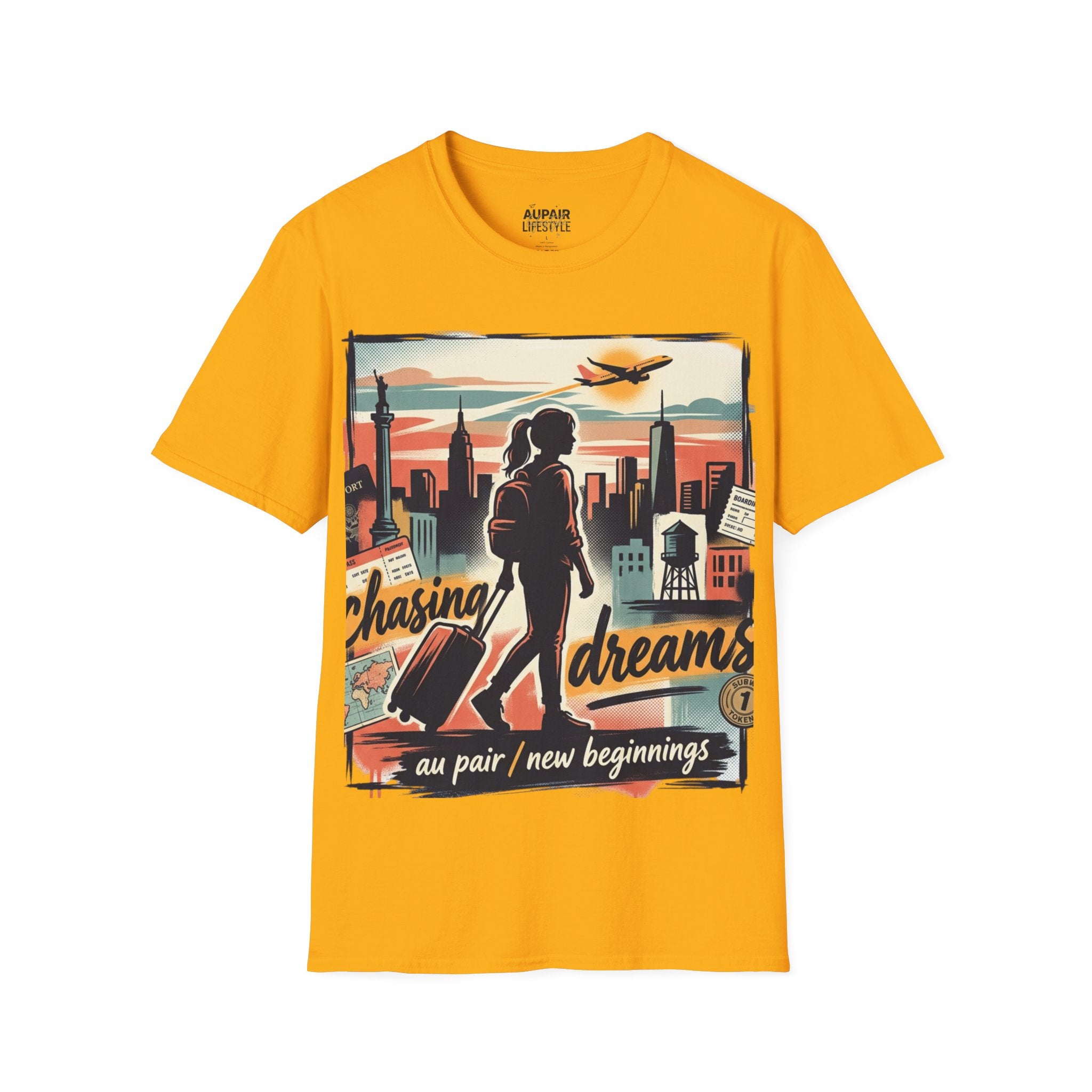 Chasing Dreams Au Pair Graphic T-Shirt — “It’s a New Day”