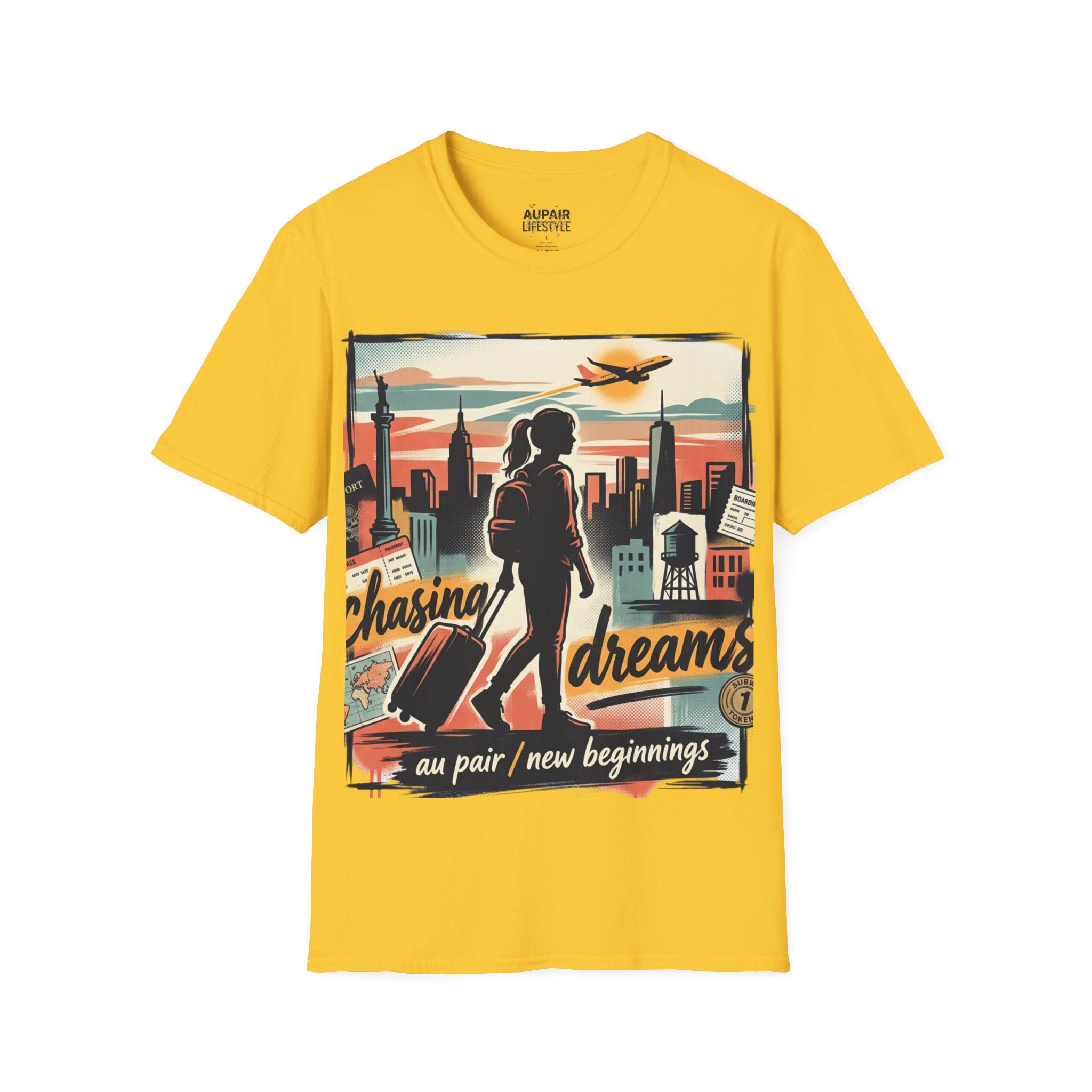 Chasing Dreams Au Pair Graphic T-Shirt — “It’s a New Day”