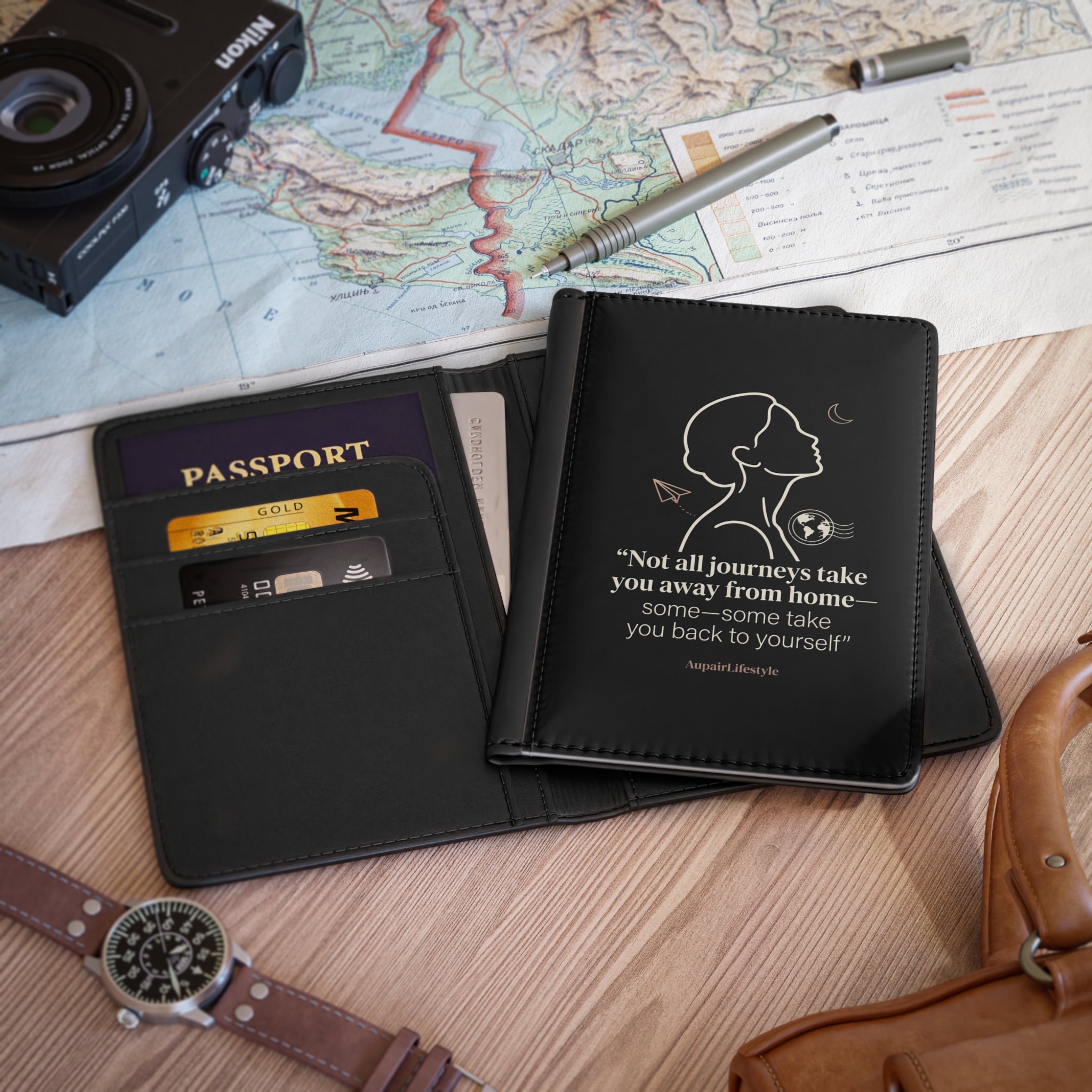 Passport Cover – "Not All Journeys Take You Away From Home"